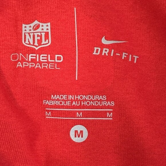 Nike On Field Apparel Shirt Mens Medium Tampa Bay Buccaneers Red Swoosh Red - Picture 2 of 11